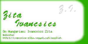 zita ivancsics business card